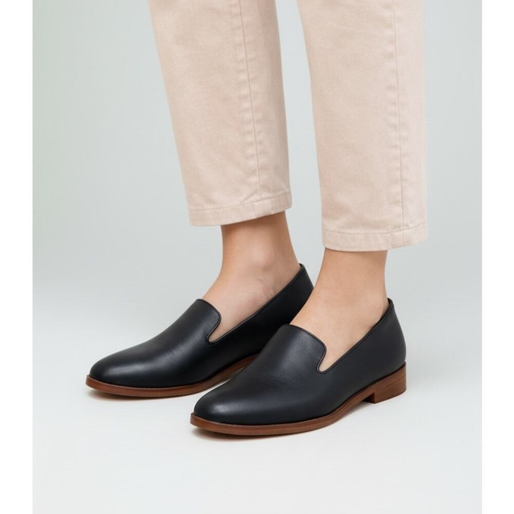 Nisolo Women’s Black Leather Loafer Flats Size 10